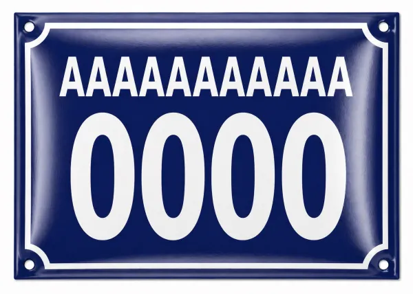 Smaltovaná cedule  jako DAR číslo 20